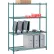 Nexel® 4 Shelf, Poly-Green® Wire Shelving Unit, Starter, 48"W x 12"D x 86"H