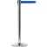 Global Industrial™ Retractable Belt Barrier, 40" Stainless Steel Post, 10' Blue Belt - Pkg Qty 2