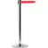 Global Industrial™ Retractable Belt Barrier, 40" Stainless Steel Post, 10' Red Belt - Pkg Qty 2