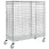 Wire Security Truck, Chrome, 24"W x 48"L x 69"H, Polyurethane, 4 Swivel Casters