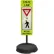 Sign with Wheeled Sign Base, R1-6, State Law Yield to Pedestrians, 12"W x 36"H