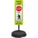 Sign with Wheeled Sign Base, R1-6A, State Law Stop for Pedestrians, 12"W x 36"H