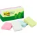 Post-it® Greener Notes Recycled Notes 653RPA, 1-1/2" x 2", Sunwashed Pier, 100 Sheets, 12/Pack