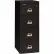 Fireking Fireproof 4 Drawer Vertical File Cabinet - Letter Size 18"W x 25"D x 53"H - Black