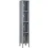 Global Industrial® 4-Tier 4 Door Clear View Locker, 12"W x 18"D x 78"H, Gray, Assembled