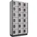 Global Industrial™ 6-Tier 18 Door Wood Locker, 36"Wx15"Dx76"H, Gray, Assembled
