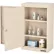 Global Industrial⢠Large Narcotics Cabinet, Double Door/Double Lock, 18"W x 10"D x 30"H, Beige