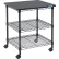 Interion® Deskside Wire Machine Stand, 24"W x 20"D x 27"H, Black