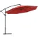 Global Industrial™ Cantilever Umbrella w/ Crank, Tilt & Cross Brace, Olefin Fabric, 10'W, Red