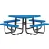 Global Industrial™ 46" Octagonal Picnic Table, Expanded Metal, Blue