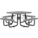 Global Industrial™ 46" Octagonal Picnic Table, Expanded Metal, Gray
