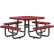 Global Industrial™ 46" Octagonal Picnic Table, Expanded Metal, Red