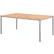 Global Industrial™ 70" Rectangular Resin Outdoor Dining Table, Tan