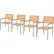 Global Industrial™ Stackable Outdoor Dining Arm Chair, Tan, 4 Pack