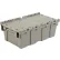Global Industrial™ Plastic Attached Lid Shipping & Storage Container 19-5/8"Lx11-7/8"Wx7"H,Gray