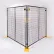 Perimeter Patrol™ Welded Wire Black Powder Coat Fence, 7'6"Wx6'H, 4 Panel Kit