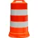 Plasticade Commander Traffic Drum, Orange, Engineer Grade Sheeting, 4 6'' Reflective Stripes, HDPE