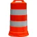 Plasticade Commander Traffic Drum, Orange, Diamond Grade Sheeting, 4 6'' Reflective Stripes, HDPE