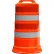 Plasticade Commander Traffic Drum, Orange, Diamond Grade Sheeting, 4 6'' Reflective Stripes, LDPE
