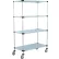 Nexel® 4 Shelf Truck, Galvanized, 48"W x 18"D x 69"H, Polyurethane Casters, 2 Brakes