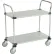 Nexel®, 2 Shelf, Utility Cart, Solid Galvanized, 36"W x 18"D x 39"H, Poly Casters,4 Swivel