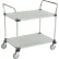 Nexel®, 2 Shelf, Utility Cart, Solid Galvanized, 36"W x 24"D x 39"H, Poly Casters,4 Swivel