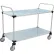 Nexel®, 2 Shelf, Utility Cart, Solid Galvanized, 48"W x 24"D x 39"H, Poly Casters,4 Swivel
