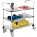 Nexel®, 3 Shelf, Utility Cart, Solid Galvanized, 36"W x 18"D x 39"H, Poly Casters,4 Swivel