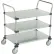 Nexel®, 3 Shelf, Utility Cart, Solid Galvanized, 36"W x 24"D x 39"H, Poly Casters,4 Swivel