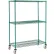 Nexel® 3 Shelf Truck, Poly-Green®, 24"W x 14"D x 69"H, Polyurethane Swivel Casters