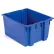 Global Industrial™ Plastic Stack & Nest Storage Container, No Lid, 23-1/2"Lx19-1/2"Wx13"H, Blue - Pkg Qty 3