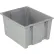 Akro-Mils® Plastic Nest & Stack Tote, 23-1/2"L x 19-1/2"W x 10"H, Gray - Pkg Qty 3