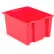 Global Industrial™ Plastic Stack & Nest Storage Container, No Lid, 23-1/2"Lx19-1/2"Wx13"H, Red - Pkg Qty 3
