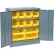 Global Industrial™ Locking Storage Cabinet, 12 Yellow Bins, 2 Sizes, 36"W x 18"D x 42"H