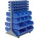 Global Industrial™ Mobile Double Sided Floor Rack - 88 Blue Stacking Bins 36 x 54