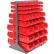 Global Industrial™ Mobile Floor Rack w/ 48(C), 24(D), 24(F) Red Bins, 36"W x 25-1/2"D x 55"H