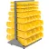 Global Industrial™ Mobile Floor Rack w/ 48(C), 24(D), 24(F) Yellow Bins, 36"W x 25-1/2"D x 55"H