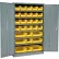 Global Industrial™ Locking Storage Cabinet, 48"W x 24"D x 78"H, 29 Yellow Bins, Unassembled