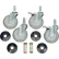 Nexel® Stem Casters Set (4), 5" Polyurethane Wheel, 2 with Brakes, 1200 Lb Capacity