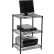 Nexel™ 3-Shelf Black Wire Shelf Printer Stand, 24"W x 18"D x 34"H