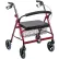 DMI® Extra-Wide Heavy Duty Steel Bariatric Rollator Walker, Burgundy
