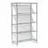 Nexel® 5 Shelf, Chrome Slant Wire Shelving Unit, Starter, 36"W x 18"D x 54"H