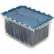 Akro-Mils® Attached Lid Container with File Rails, 21-1/2"L x 15"W x 12-1/2"H, Clear - Pkg Qty 6