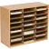 24 Compartment Wood Literature Sorter - 23-1/2"H Oak