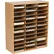36 Compartment Wood Literature Sorter - 34-1/2"H Oak