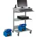 Global Industrial™ Mobile Powered Computer Cart w/2 Swappable LiFePO4 Batteries