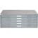 Interion® 5 Drawer Blueprint Flat File Cabinet, 40-3/4”W, Gray