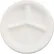 Chinet® HUHVISTA, 3-Comp. Classic Paper Plates, 9 1/4" Dia., White, 500/Carton