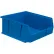 Global Industrial™ Plastic Hang & Stack Bin, 10-7/8"L x 11"W x 5"H, Blue - Pkg Qty 6