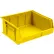 Global Industrial™ Plastic Hang & Stack Bin, 10-7/8"L x 11"W x 5"H, Yellow - Pkg Qty 6